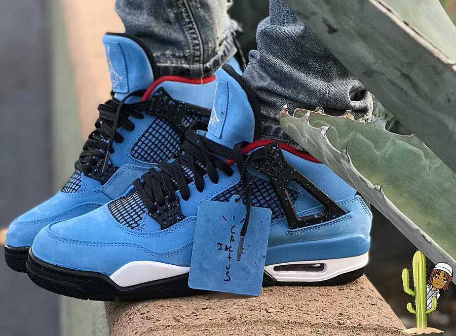 jordan 4 cactus jack on feet