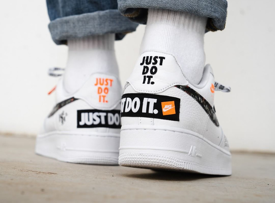 air force 1 just do it blanche orange