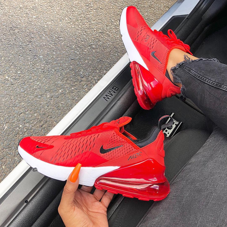 air max 95 habanero red on feet