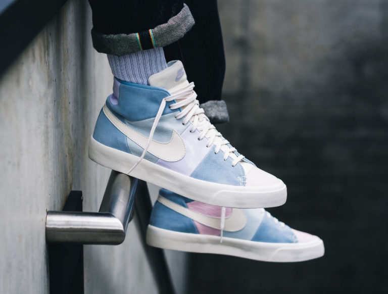 nike blazer royal easter on feet