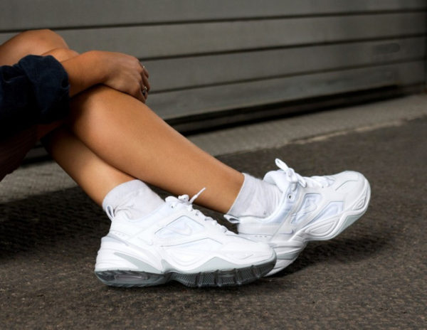 nike tekno triple white