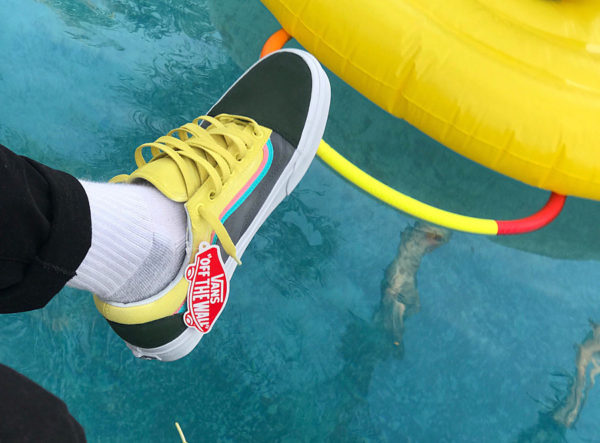 vans old skool carreaux jaune