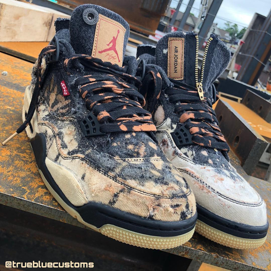 jordan 4 levis black custom