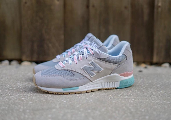 new balance 840 baskets avec logo sur les lacets rose