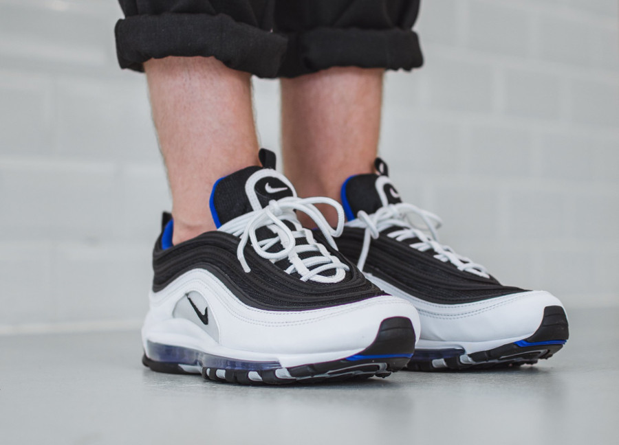 nike air max 97 black and white on feet