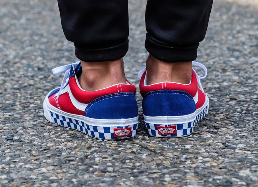 vans style 36 blue red