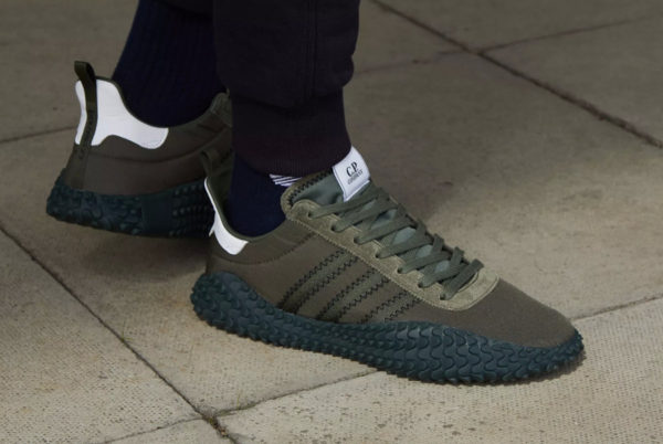 C.P. Company x Adidas Kamanda Night Cargo Trace Olive on foot