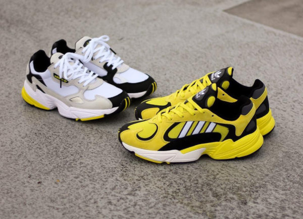 adidas falcon noir et jaune