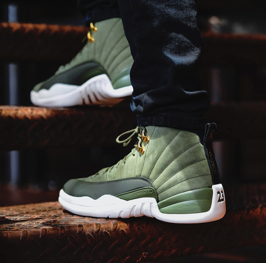 jordan 12 retro olive canvas