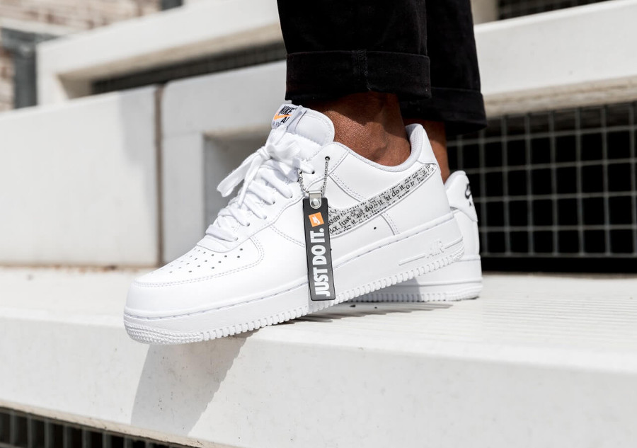 nike air force 1 just do it on feet