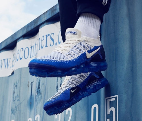 nike vapormax blanche et bleu