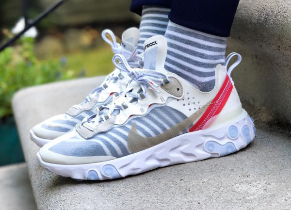 nike react element 87 sail on feet