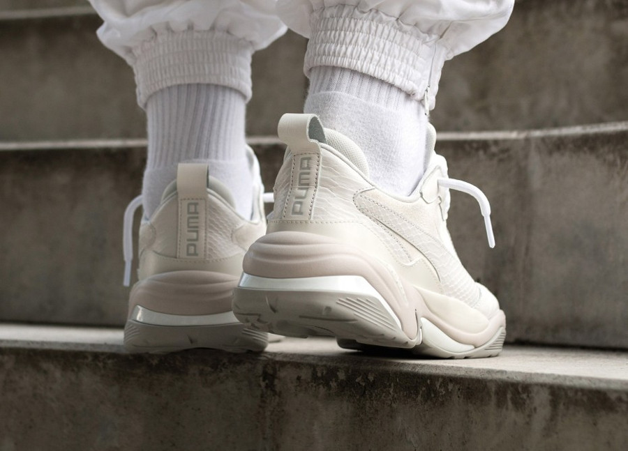 puma thunder desert white femme