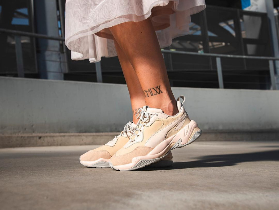 puma thunder desert white femme