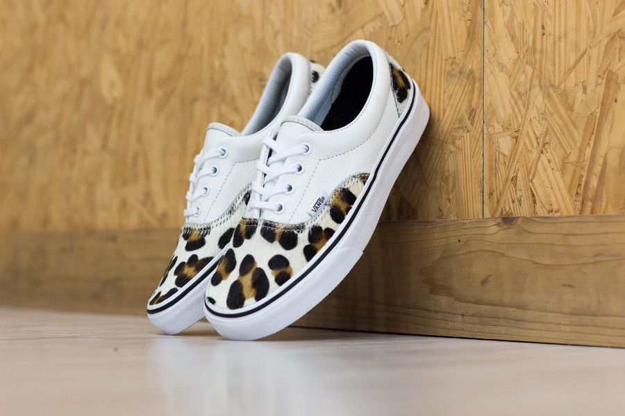 Vans era cuir shop blanc