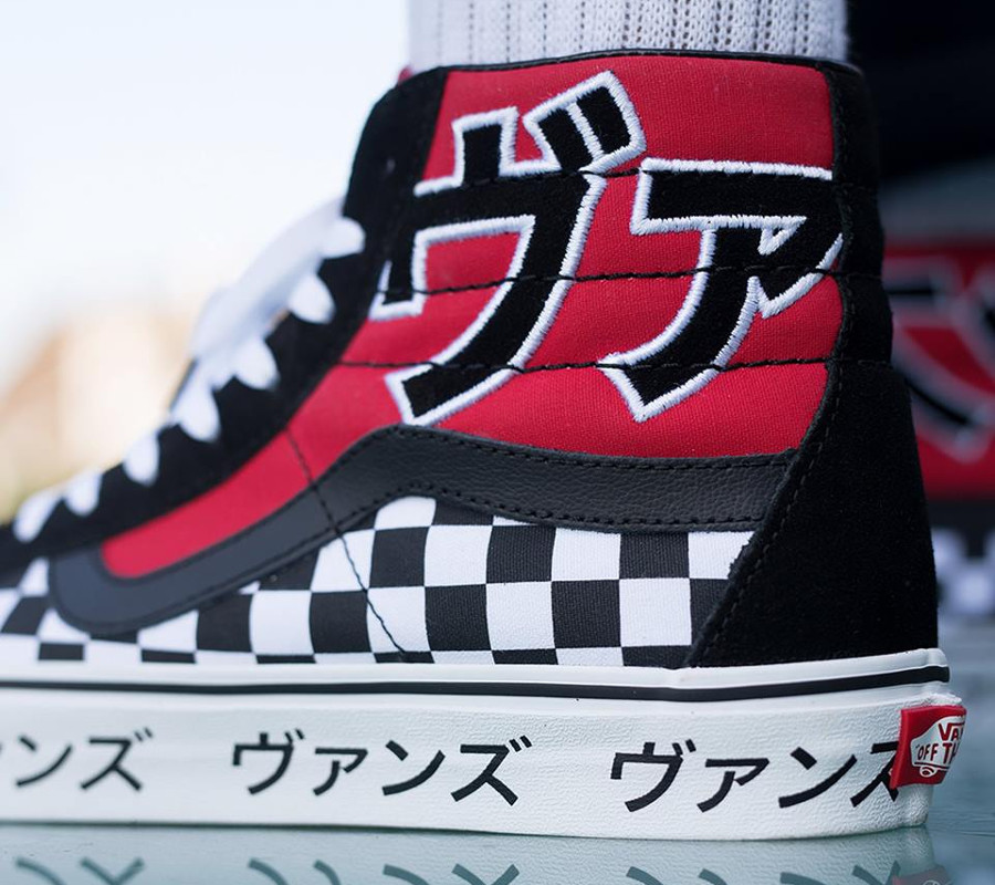 vans rouge et blanche