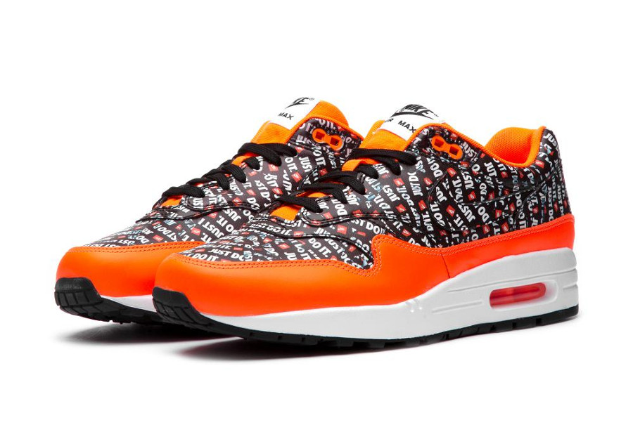 Air Max 1 Just Do It Black Orange en solde