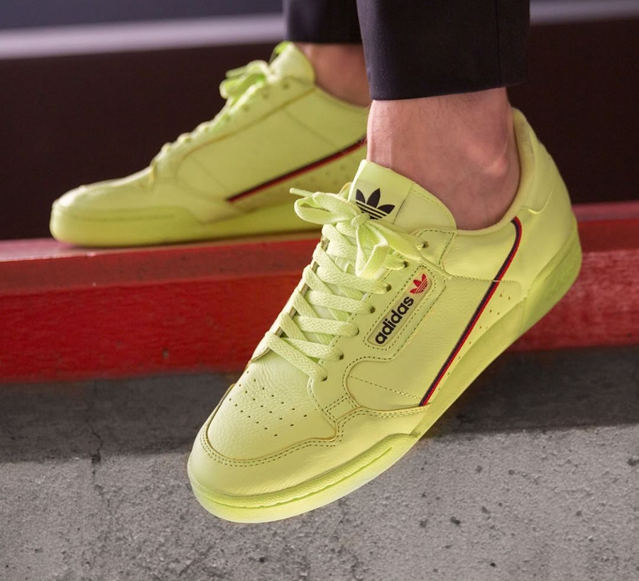 Que vaut la Adidas Continental 80's jaune fluo 'Semi Frozen Yellow' ?