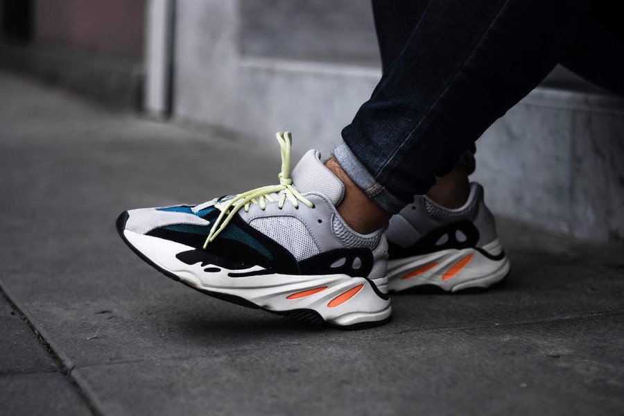 yeezy wave runner on feet