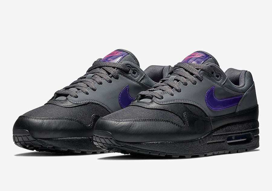 air max 1 dark grey fierce purple en solde