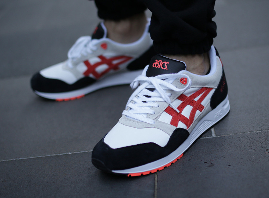 asics gel saga white flash coral