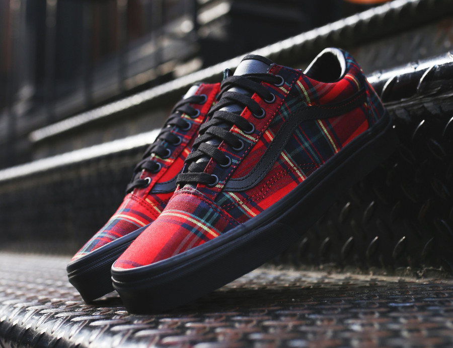 vans carreaux rouge et noir