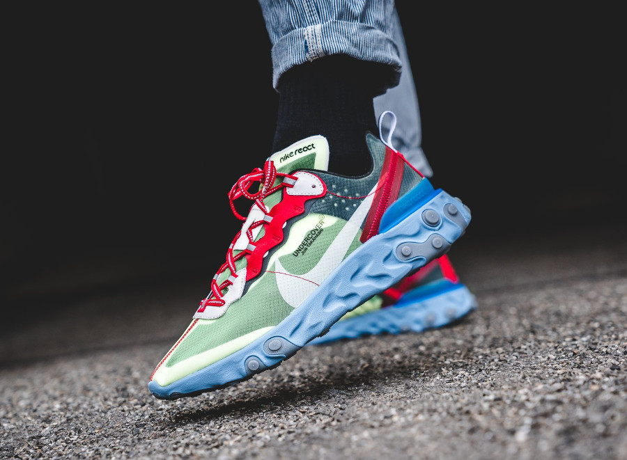 undercover x nike react element 87 green black