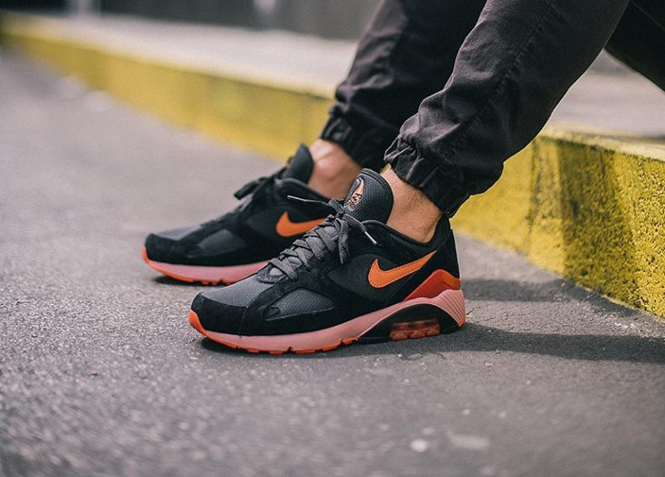 air max 180 black orange