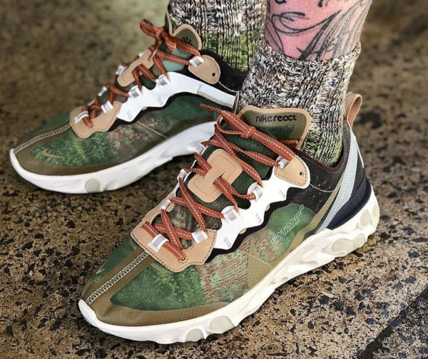 nike element react 87 green mist