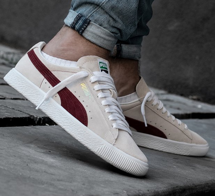 puma suede rouge et blanche