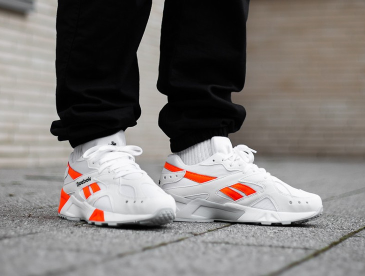 reebok blanche et orange