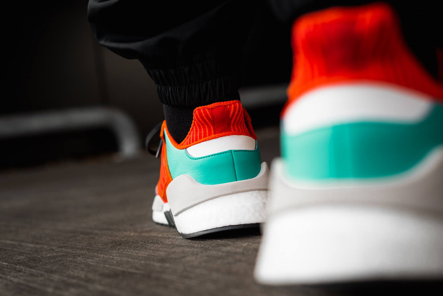 Adidas Equipment Support 91 2018 Bold Orange Multi Color on feet (1)