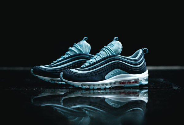 Nike Air Max 97 PRM en cuir bleu foncé et bleu ciel (1)