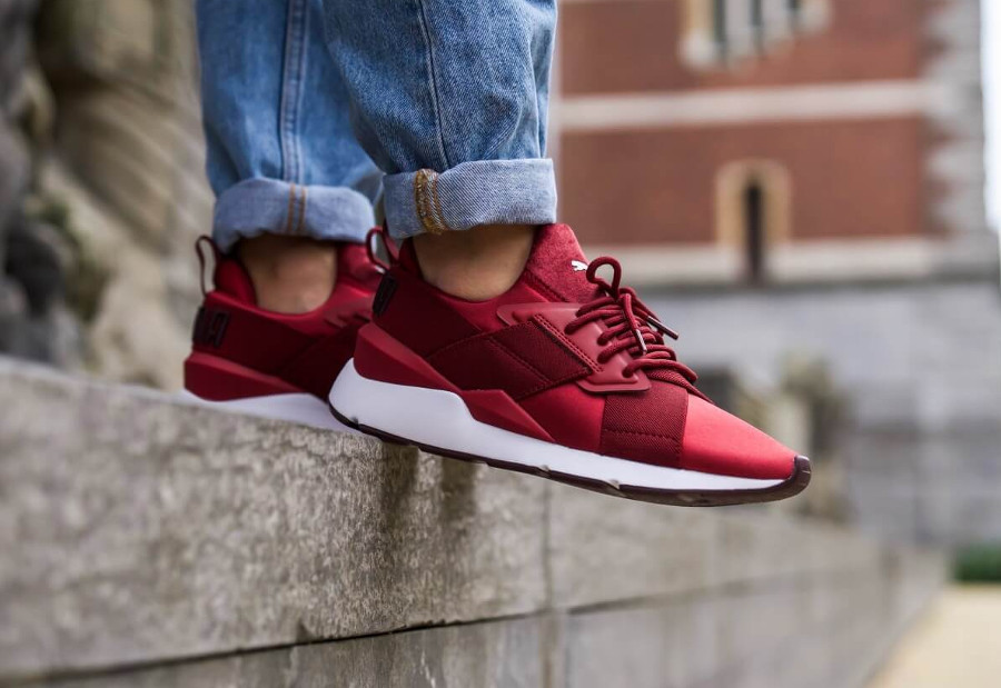 puma muse satin bordeaux