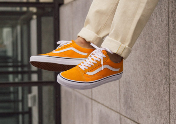 vans old skool jaune suede