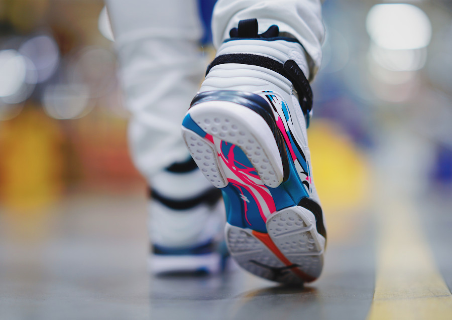 jordan 8 turbo green on feet