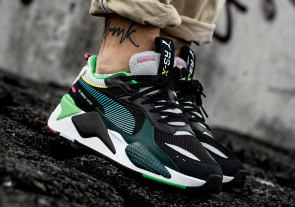 puma rs x blanche et verte