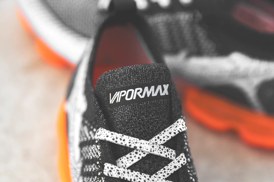 Nike Air Vapormax 2 FK noire grise et orange (imprimé animal) (4)