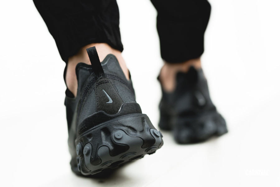 Nike React Element 55 Black Dark Grey on feet (1)