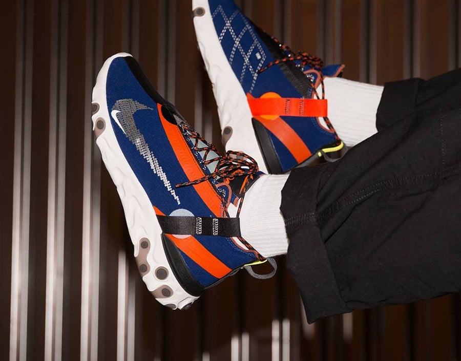 Nike React Runner Mid bleue et orange (3)