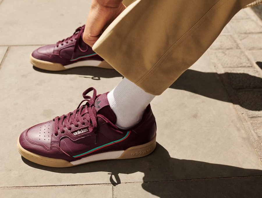 adidas continental 80 bordo