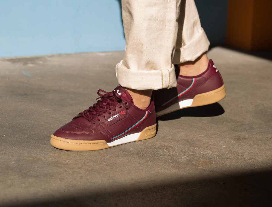 adidas continental 80 bordo