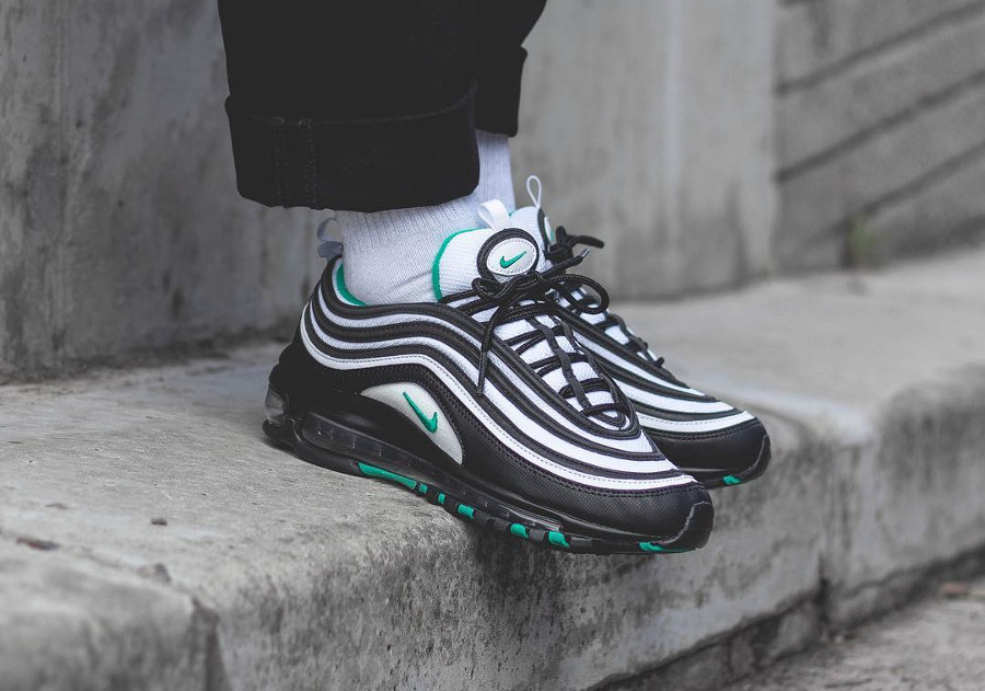 air max 97 emerald on feet