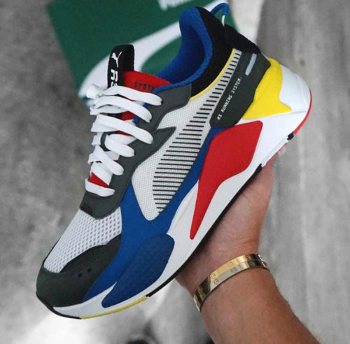puma rs x toys bleu jaune rouge