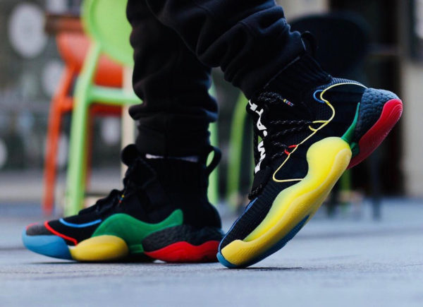 Adidas Crazy BYW LVL X HU Pharrell Williams 'Gratitude Empathy on feet (2)