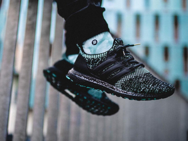 ultra boost black green