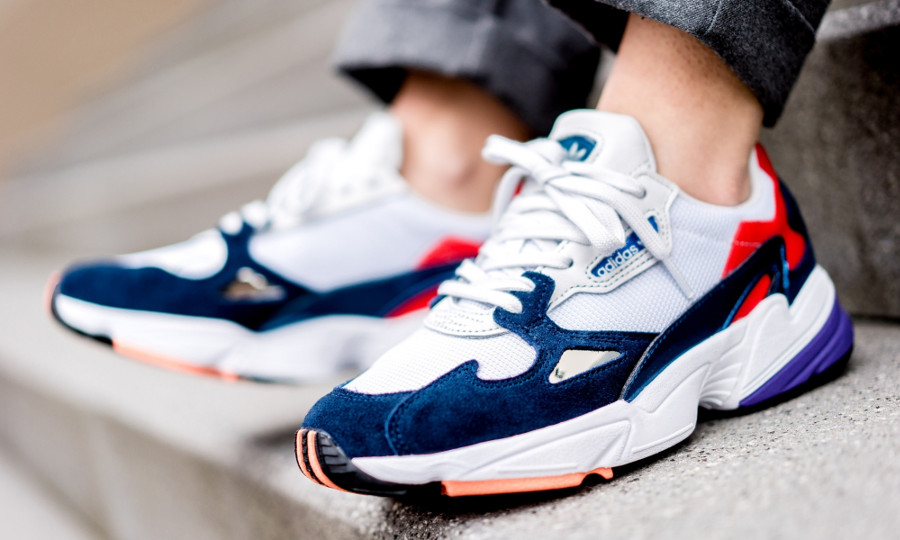 adidas falcon blanc multicolor