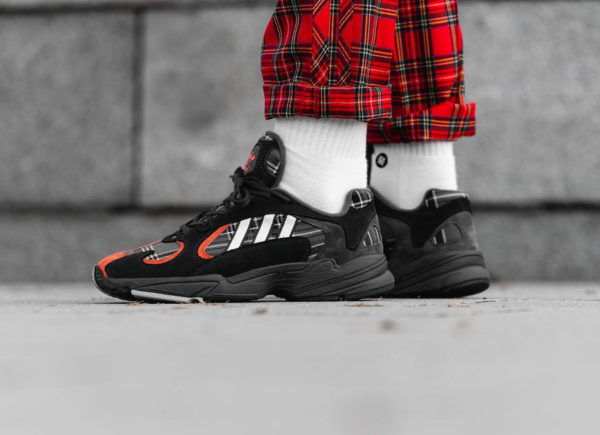 adidas yung 1 orange plaid