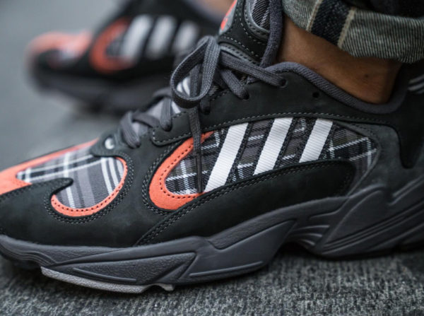 Adidas Yung-1 Plaid Tartan Pack gris et orange (Solid Grey) (4)