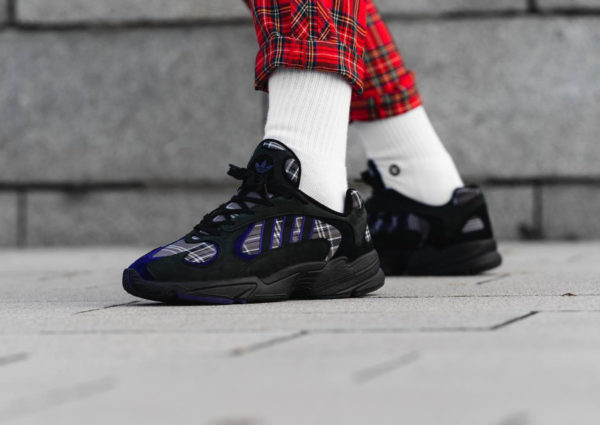 Adidas Yung-1 Plaid Tartan Pack noire Black Purple (2)